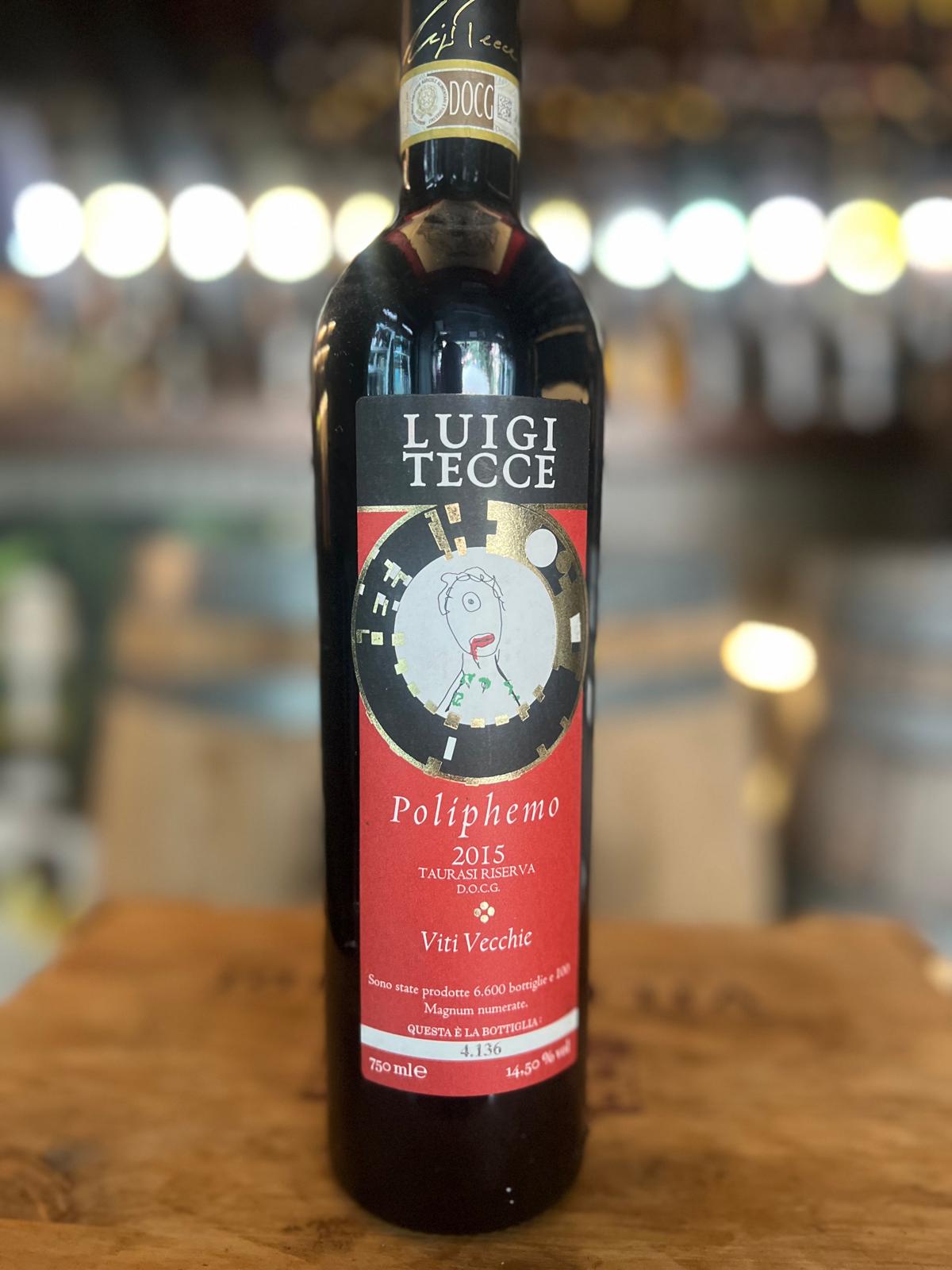 POLIPHEMO	ROSSO TAURASI DOGC VITI VECCHIE  RISERVA 2015 BOTTIGLIA N. 4136